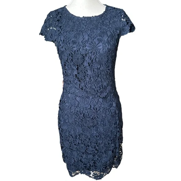 Lulus | Dresses | Lulus Romance Language Navy Backless Lace Dress S |  Poshmark